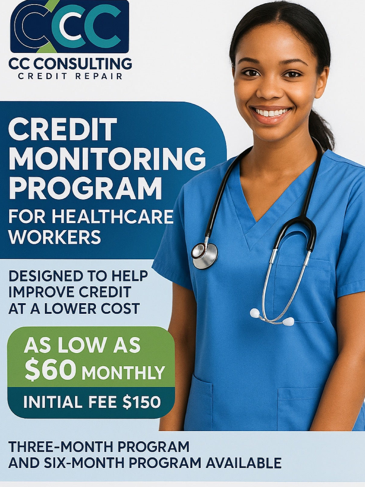 3 Month Credit Monitoring for Healthcare Initial Fee